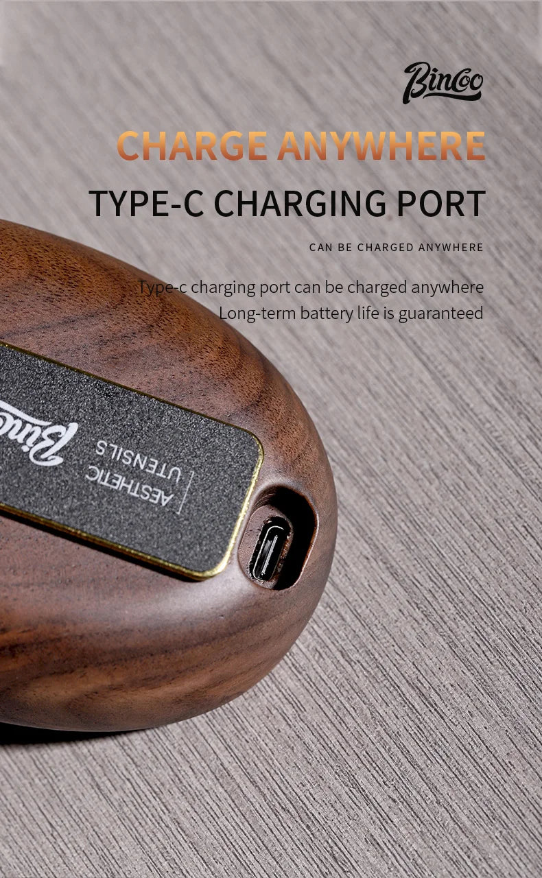 Bincoo Coffee Electronic Scale Professional Coffee Scale Portable Bean Plate 0.1g Accurate Weight Rechargeable