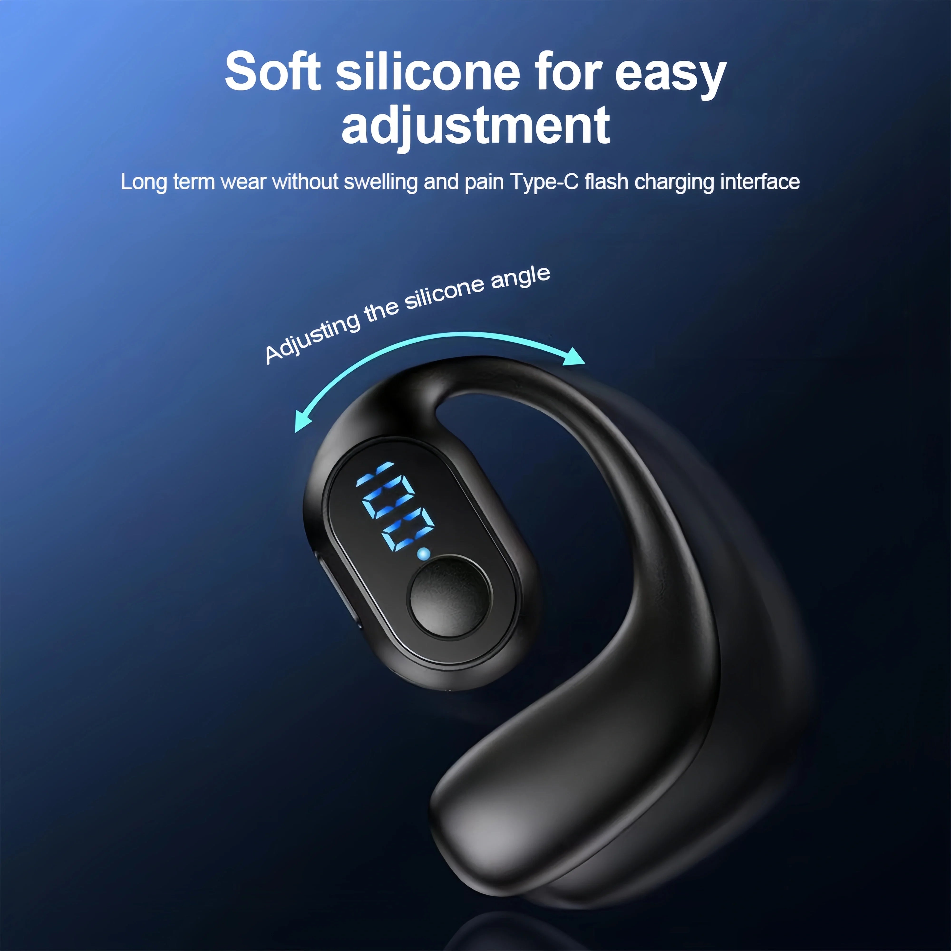 Q7 Wireless Bluetooth Earphones Air Conduction OWS Headphone HiFi Ear-Hook Music Sports Noise Cancel Headset For Smart Phones