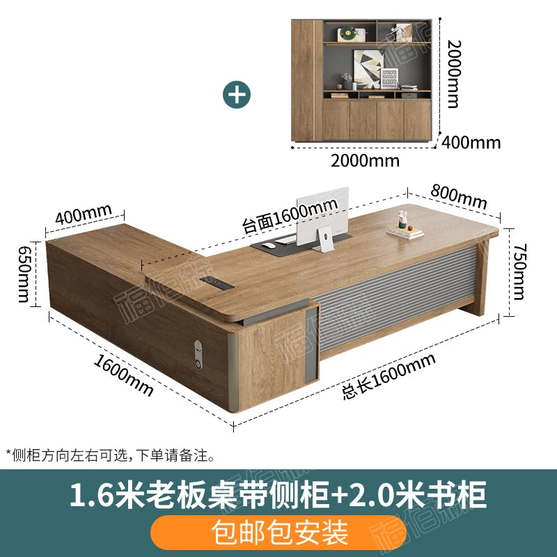 Boss Simple Furniture Computer Office Table Chair Combination Workshop Seating Desk Crafting Desk With Storage Design Furniture