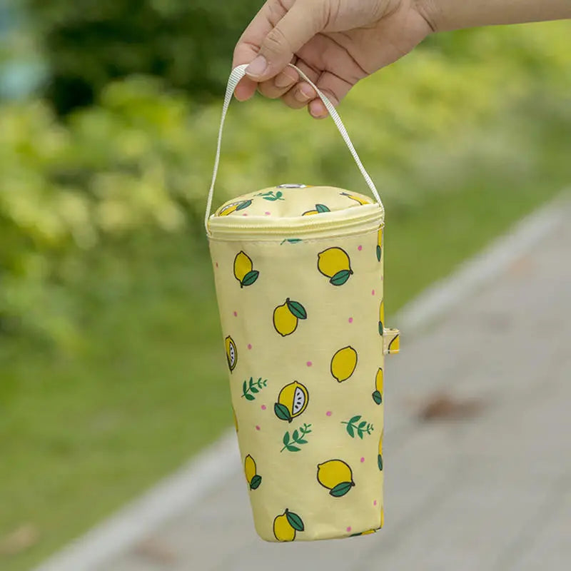 Portable Milk Tea Tote Bag Heat Preservation Bag Carrying Insulated Cup Cover Umbrella Bag Handbag Camping Drinkware Accessories