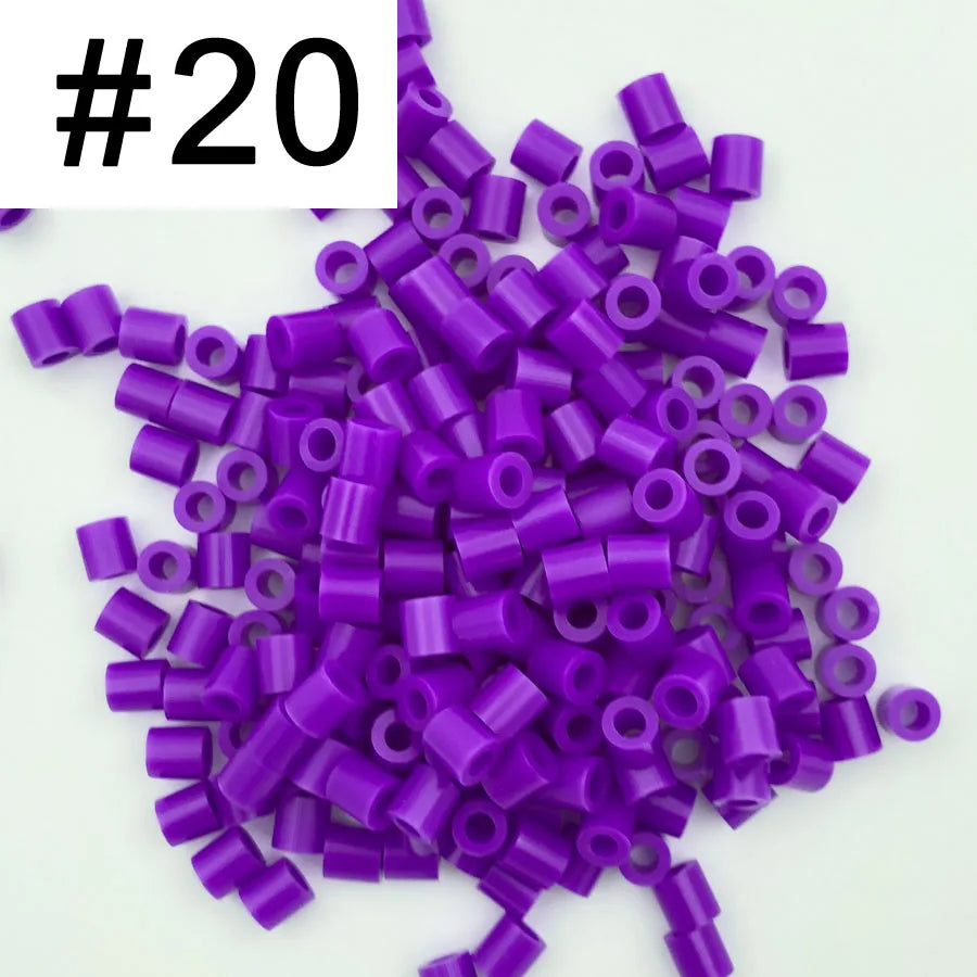 5mm 1000PCS  Black white gray blue green purple Hama Beads for Kids Iron Fuse Beads diy Puzzles Pixel Art Gift Children Toy