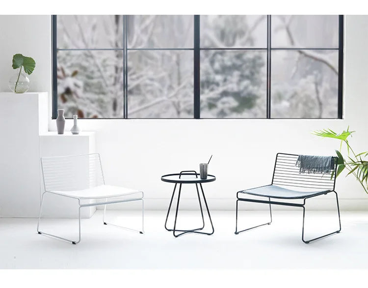 Nordic Fashion Backrest Home Chair Personality Hollow Leisure Chair Single Dining Chair Decorative Chair Outdoor Balcony Couch