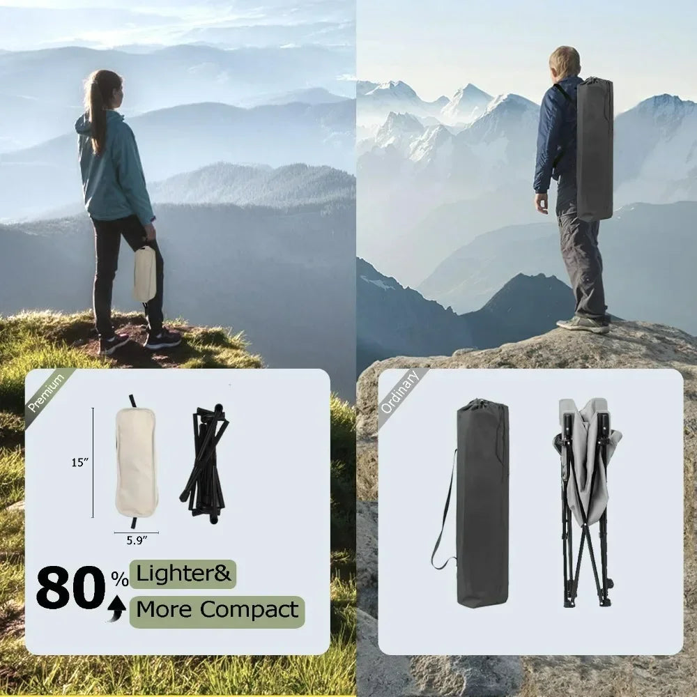 Ultralight Portable Folding Moon Chair with Oxford Fabric for Camping Hiking Travel Beach Picnic Fishing Outdoor Adventure Seat