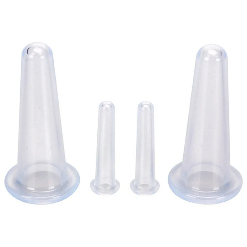 Silicone Vacuum Cupping Massage Jars Anti Cellulite Massage Facial Suction Cups Face Neck Lift Skin Scraping Guasha Anti Wrinkle