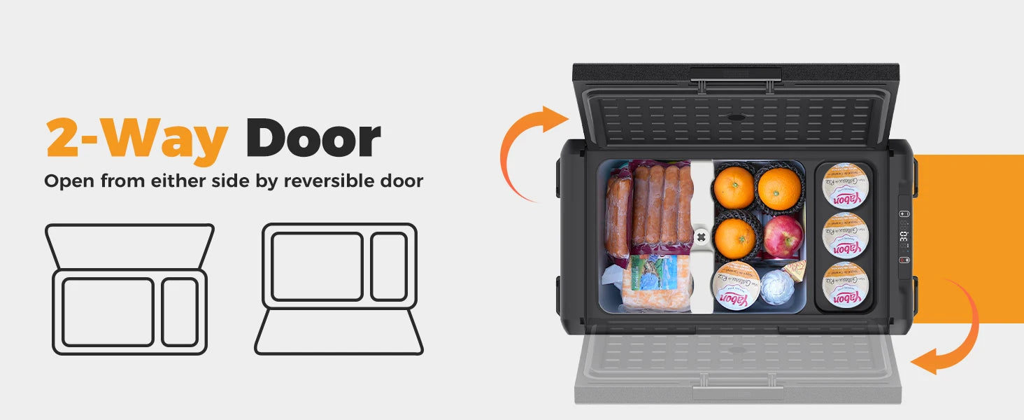 RF25 25L Fridge Portable Car Refrigerator Electric Cooler Freezer App Control Small Car Travel Camping RV Truck 12/24V