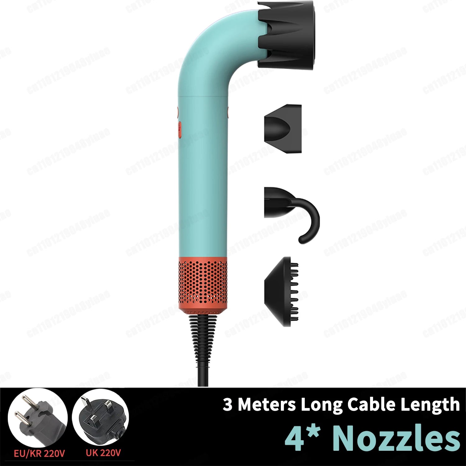 1400 Watt High Speed Hair Dryer 2.7 Meters Long Cord Hair Blower Quick Drying Ion Secadora Para Cabello With Styling Diffuser