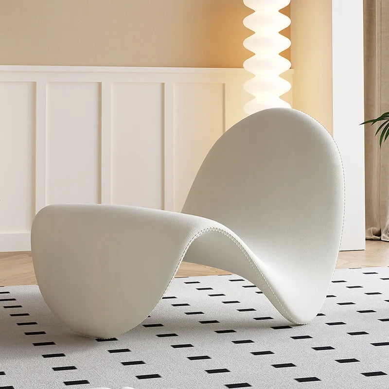 Velvet Italian Minimalist Lazy Sofa Chair Living Room Furniture Modern Minimalist Single Leisure Chair Nordic Lamb Lounge Chair