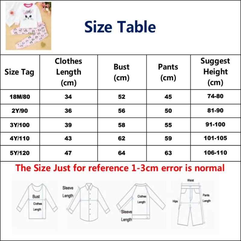 Little maven Winter Autumn Baby Girls Sets 2025 Tops+Pants Sets Kids Clothes Cartoon Cats Pajamas Children's Clothing Cotton