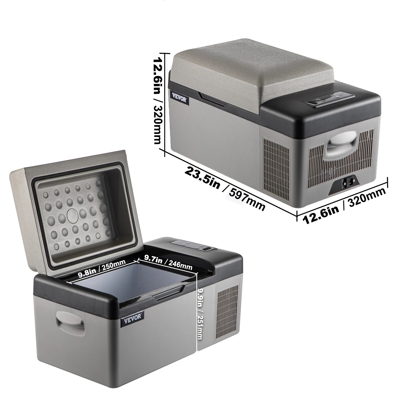 35L/45L/55L Car Refrigerator Mini Fridge Freezer Portable Compressor Cooler 12/24V DC 110-240V Ice Box for Camping