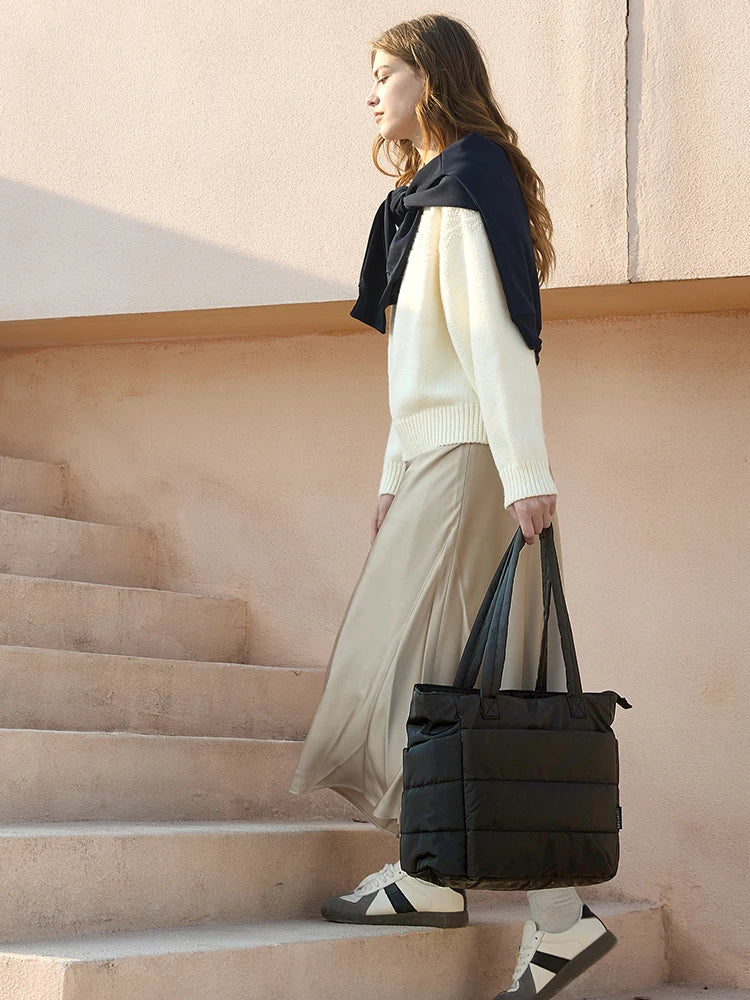 BAGSMART Women's Bag Large Capacity Solid Color Tote Bag Versatile Handbag for Commuter Work Student Class Shopping bag