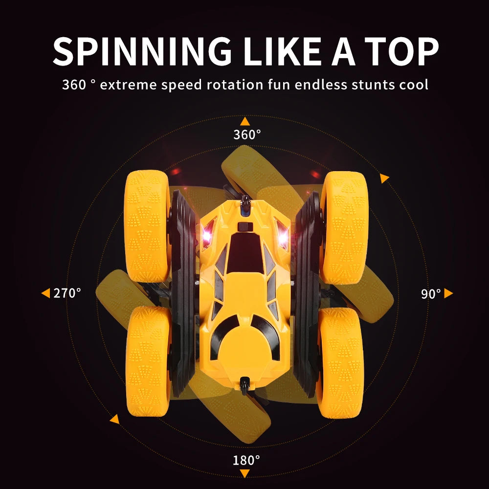 2.4G RC Stunt Car Children Double Sided Flip Remote Control Car 360 Degree Rotation Off Road Rc Drift Cars For Pink Girls Toys