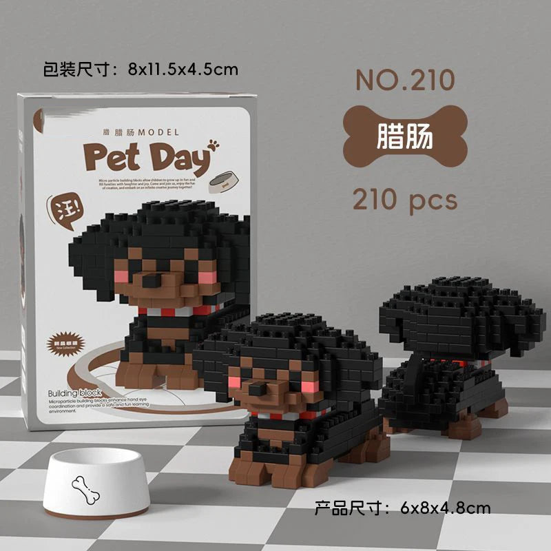 Animal Small Particle Dog Cat  Mini Building Blocks DIY Assembly Brick Sets Educational Toys for Kid 10 To 12 Year Birthday Gift