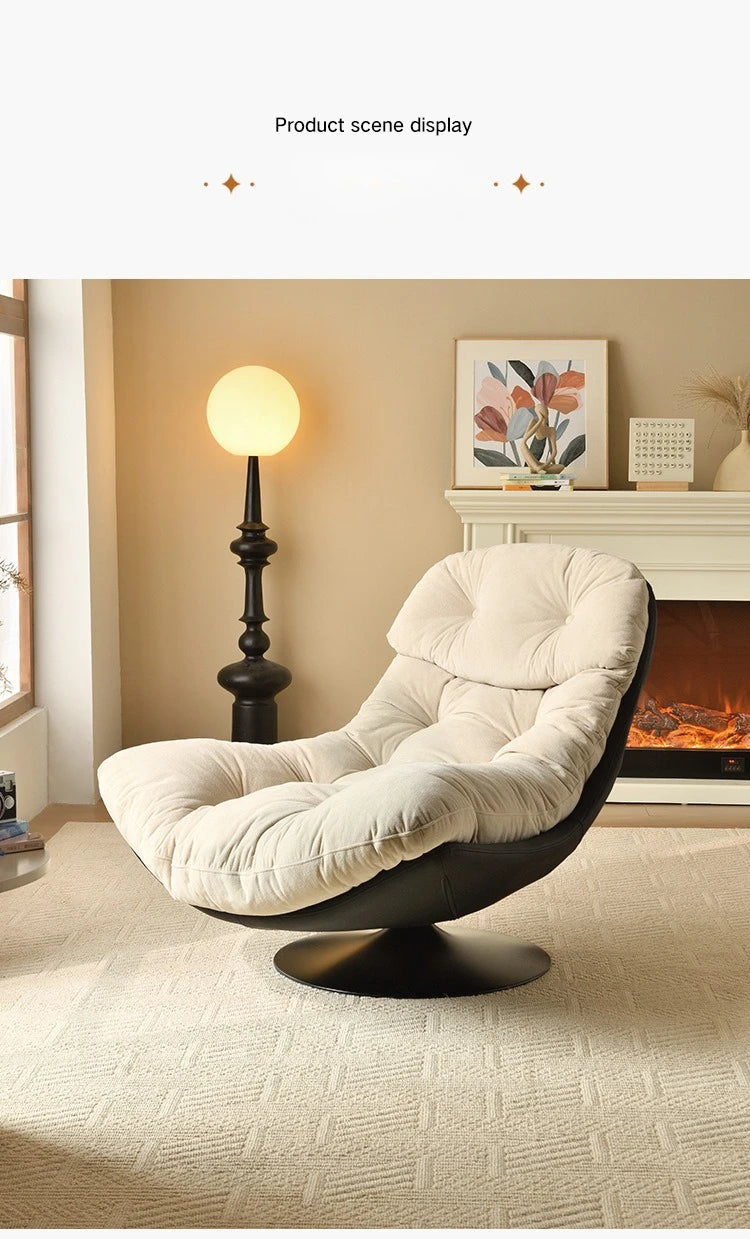 Minimalist Luxury Sofa Lounge Chair Italian Living Room Balcony Single Seat Leisure Study Reading Chair Swivel Chair Lazy Sofa