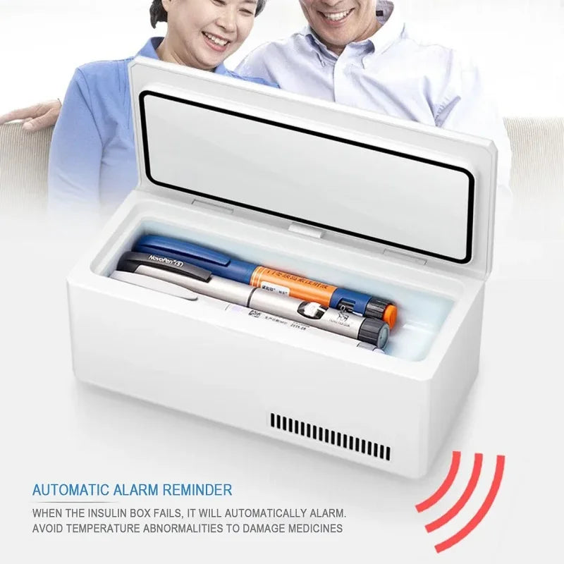 Rechargeable Mini Insulin Cooler Refrigerator Case Insulated Box Reefer Car Constant Temp 2-8℃ Organizer Storage for Travel