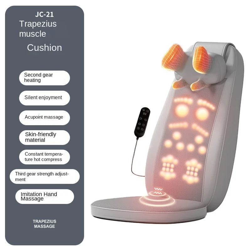 Electric Massage Pad Neck Massage Massager Waist and Neck Dual-purpose with Remote Control Plug Style