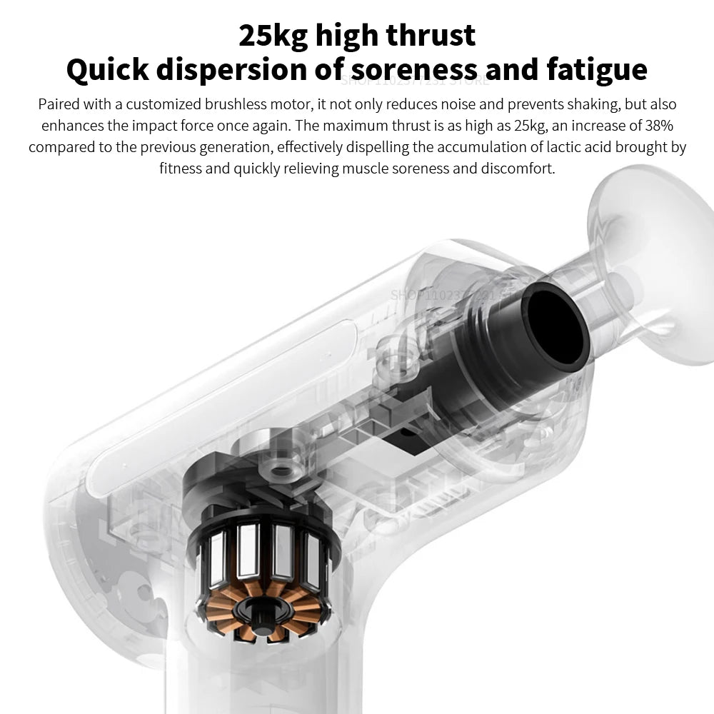 Xiaomi Mijia Fascia Gun 3 Strength Feedback 10mm Deep Relaxation 25kg Thrust 3 Gear Memory 2450mAh Sports Specific Massage Gun