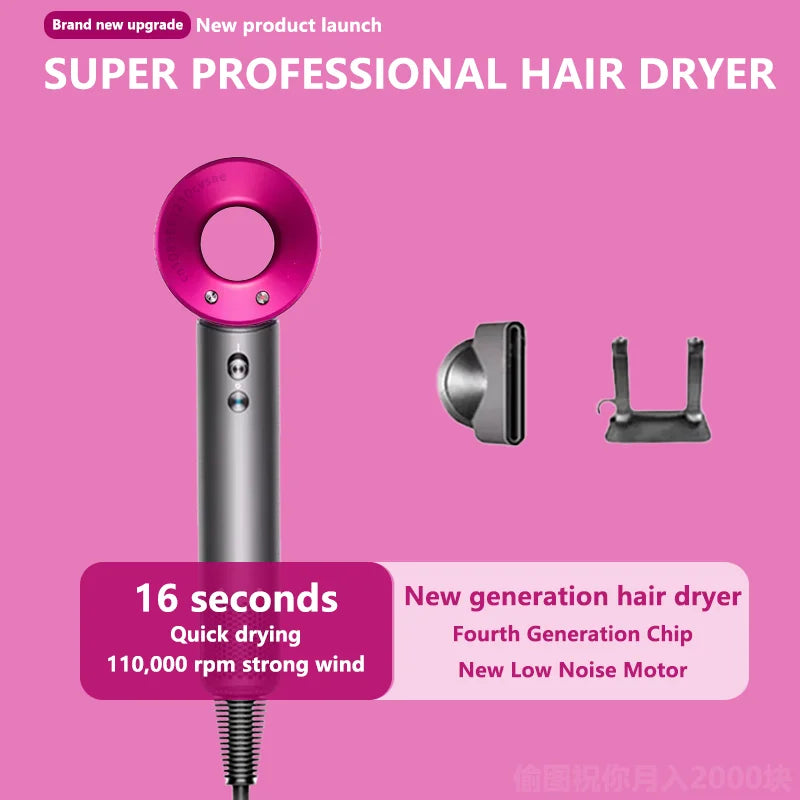NEW High-power Leafless Hair Dryer 110,000 Rpm Professional 200 Million Negative Ion Hair Care Quick-drying Household Hair Dryer