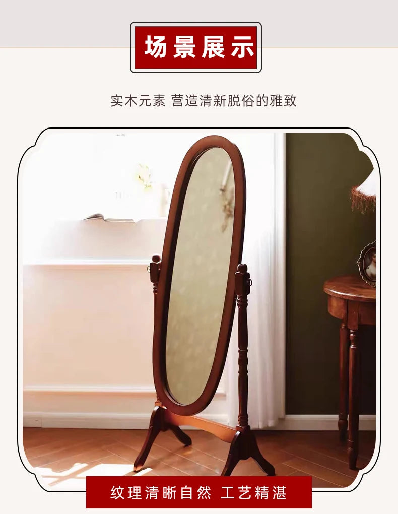 Standing Bed Room Mirrors Full Body Floor Nordic Design Long Mirrors Full Body Long Princess Espejos Decorativos Room Decoration