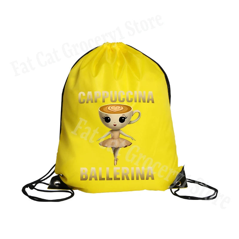 Tralalero Tralala Drawstring Backpack Tungtung Sahur Brainrot Kids Cartoon Travel Shoulders Bag New Outdoor Sport Rucksack Gift