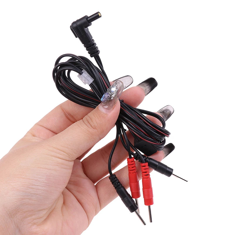 2/4Button Electrotherapy Electrode Lead Electric Shock Wires Cable For Ten Massager Connection Cable Massage & Relaxation