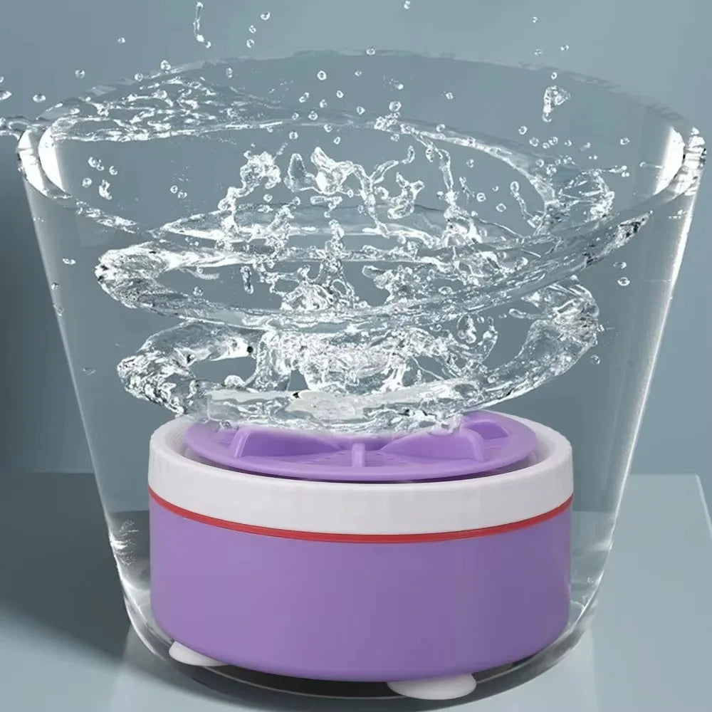 Portable USB Mini Washer Compact Turbine for Underwear & Socks with 3 Adjustable Speeds Space-Saving Design for Dorms & Travel