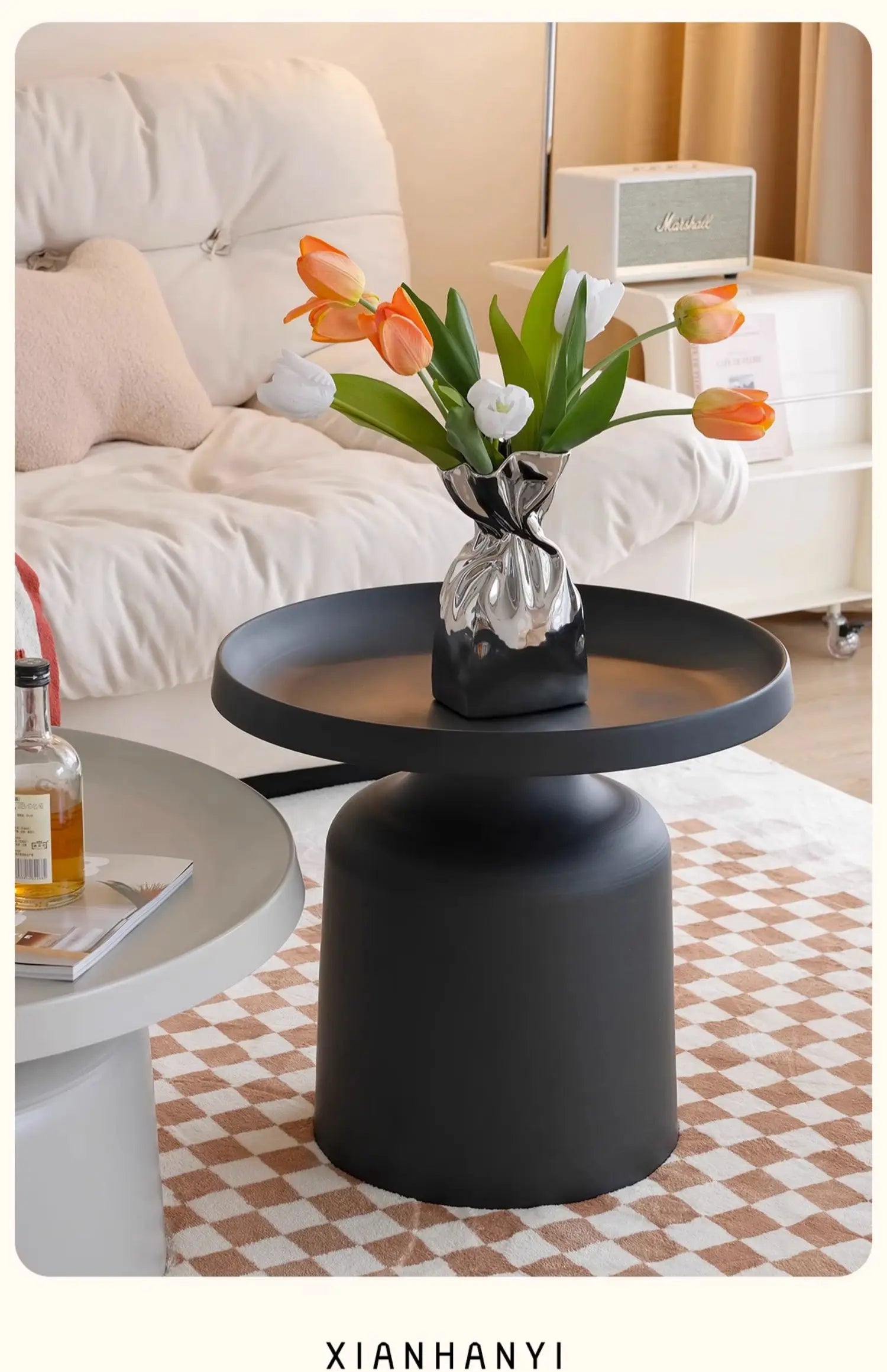 Hot Sale Nordic Coffee Table, Creative Round Living Room Table, High-end Light Luxury Side Desk, Modern Simple Furniture 121