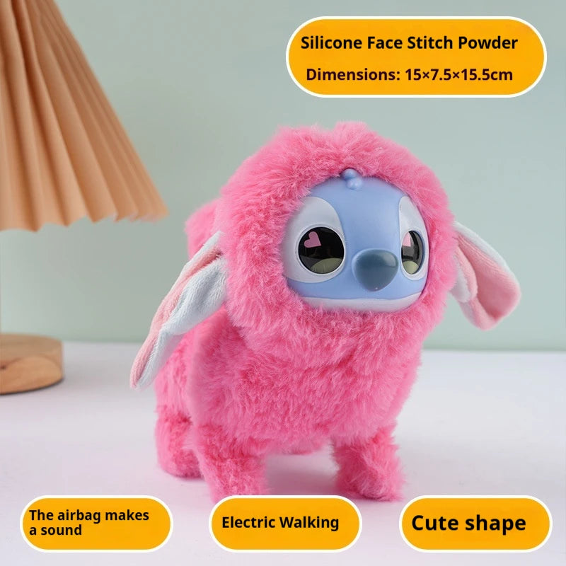 Plush Toys Walking Stitch Toys Interactive Electronic Pet Plush Toy Stitch Toy Puppy Woof and Moving Animated Nodding Head Gifts