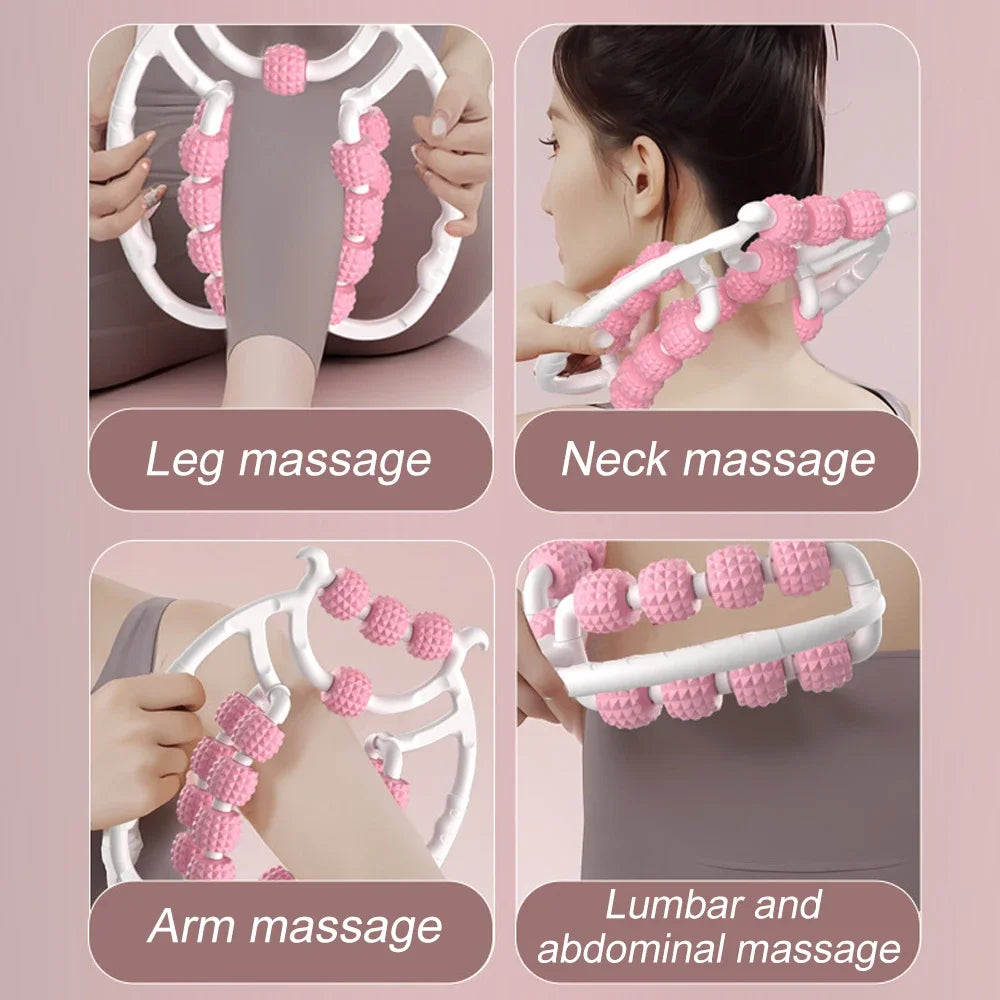 20 Rounds Massage Roller of Circular Leg Slimming Leg Massager Muscle Stretching Equipment Leg Clamp Muscle Relax Massager