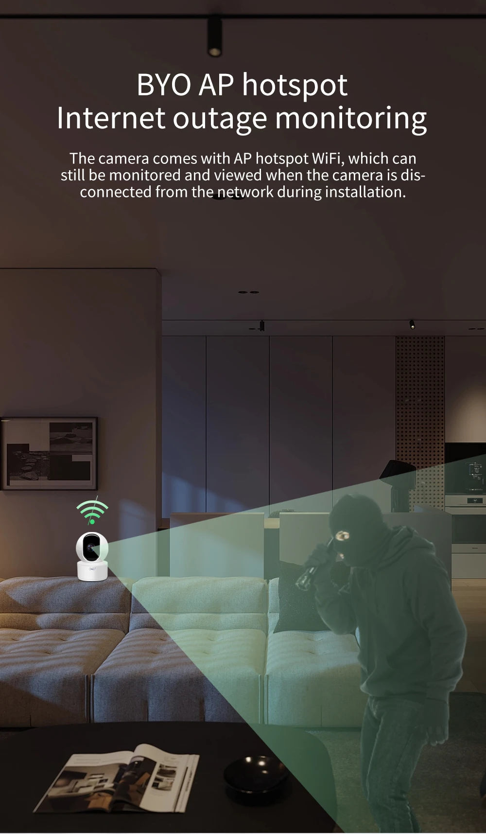 Neye S5 8MP 4K WiFi Security Camera Home Indoor Baby Monitor 360 ° Panoramic Camera CCTV Smart Home Security