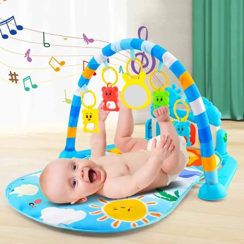 Baby Activity Gym Rack Newborn Musical Pedal Piano Toys Activity Play Mat Infant Tummy Time Mat 0-36 Months Boy Girl Gifts
