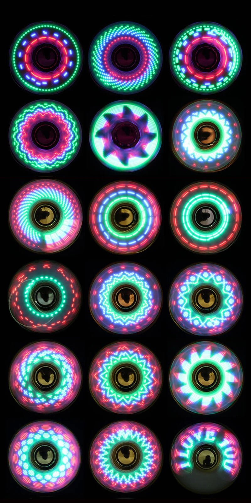 6colors Creative LED Light Luminous Fidget Spinner Changes Hand Spinner Golw in the Dark Stress Relief Toys For Kids