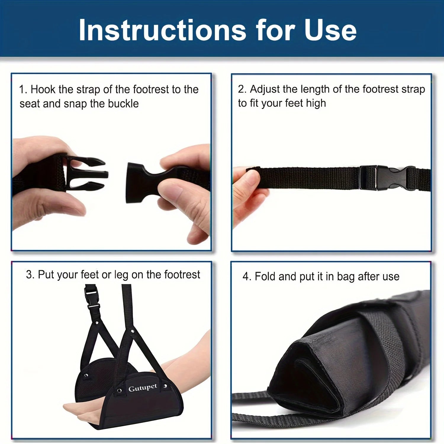 1pc/2pcs New Travel Hammock Office Hammock with Airplane and High-speed Rail Footrest Hammock Foot Stepping Travel Artifact