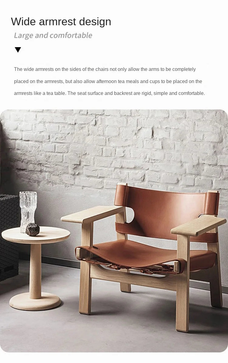 H2O Spanish Sofa Chair Saddle Leather Hunting Chair Living Room Balcony Single Sofa Chair Living Room Home Hot New