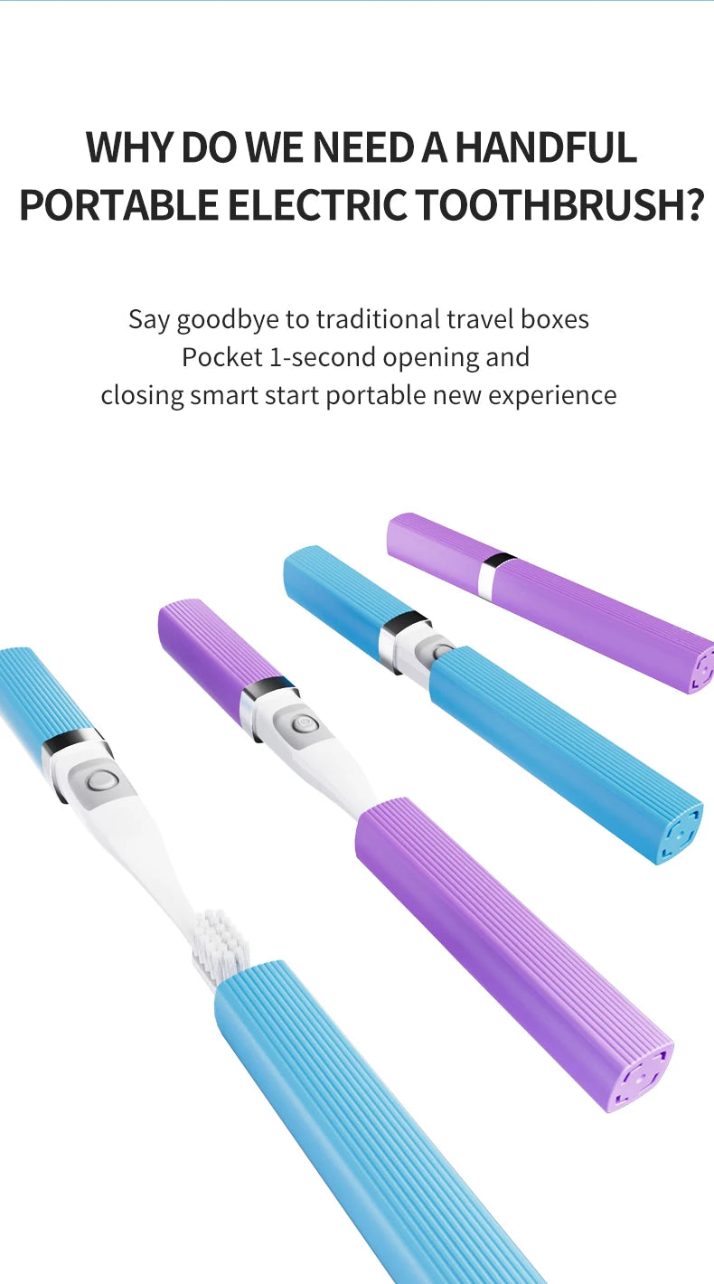 Lipstick Electric Toothbrush Smart Compact and Portable Small Oval Brush Head Deep Cleaning IPX7 Waterproof New Design