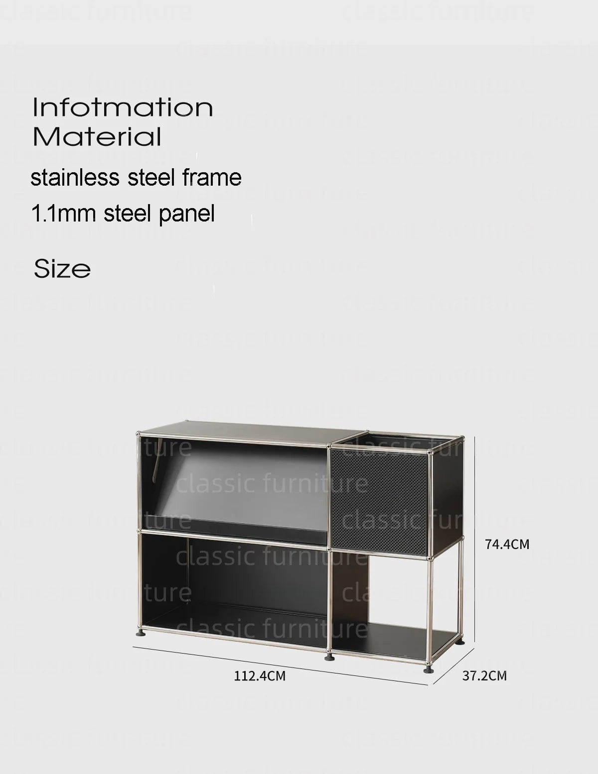 Modular Module Furniture Magazine CD Display Customized Metal Stainless Steel Cabinet  Storage  Sideboard Shelf DIY Living Room