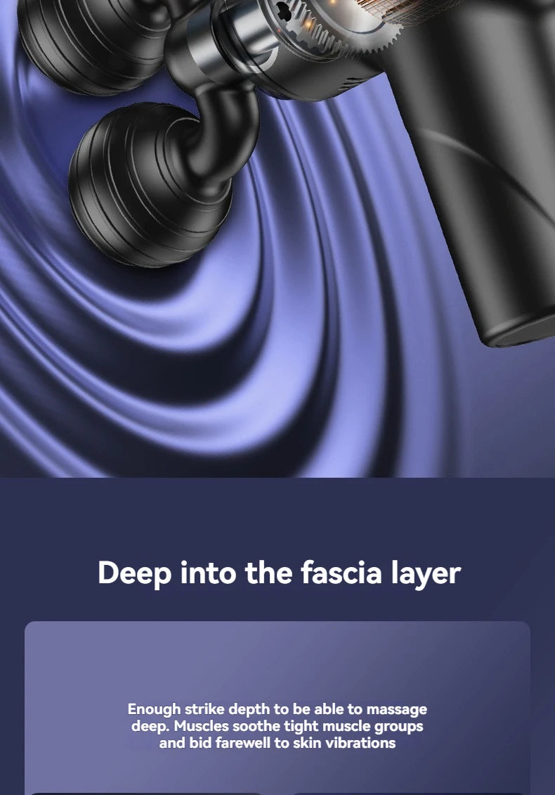 2025 New Mini Double Headed Fascia Gun Portable Fitness Muscle Electric Massage Gun Relaxing Cervical Fascia Gun