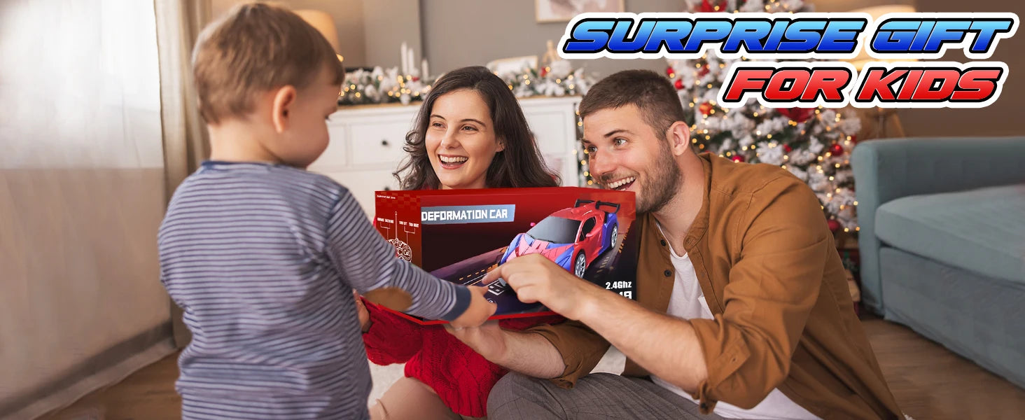 2.4GHz Deformable Spider Remote Control Car - Robot Car with Stunts, Rechargeable Battery & LED Lights, Toy Gift for Boys Girls