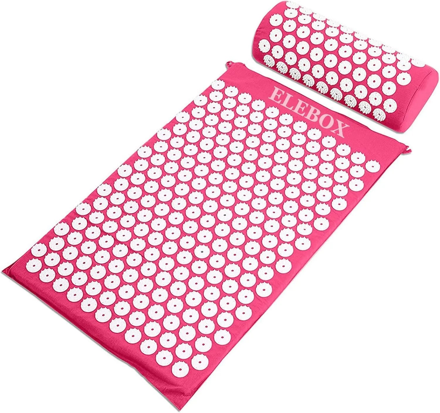 Acupressure Mat Massage Acupuncture Mat and Pillow Set  with Spike Points for Neck, Back and Stress Relief