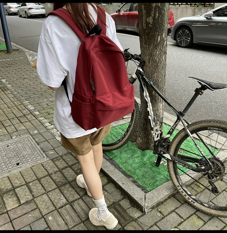 Shoulder Bag Backpacks Schoolgirl Versatile Backpack Large Capacity Waterproof Travel Bag Washable Nylon Computer Bag Unisex