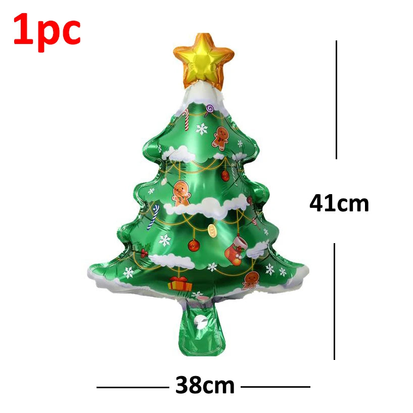 119cm Large Santa Claus Aluminum Foil Balloon for Christmas Party Decorative Supplies New Year 2025 Decor Gifts