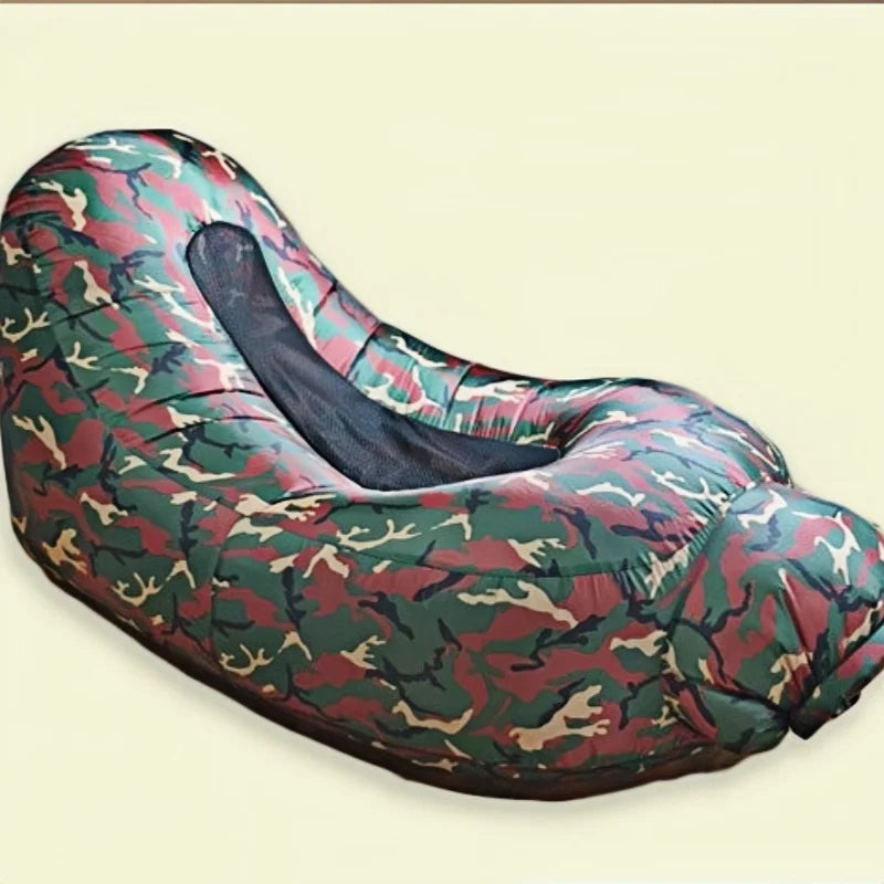 New Explosion-Proof Inflatable Lounge Chair, Light Luxury Portable Lazy Inflatable Bed That Can Sit or Lie Down, Beach, Hiking