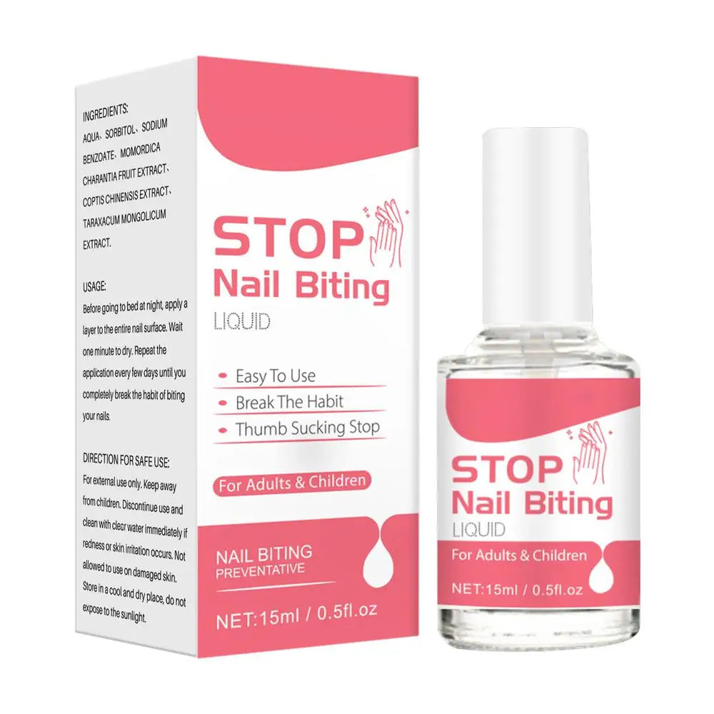 15ml Liquid To Stop Nail Biting 0.5fl oz Anti Bite Nail Polish Anti Nail Biting For Kids Care For All Ages Stop Thumb Sucking