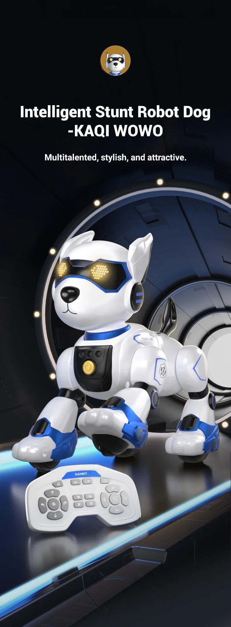 JJRC New Product R27 Smart Voice Robot Dog - Kids' Electronic Pet, Early Education Interactive Toy Robot Halloween Gift