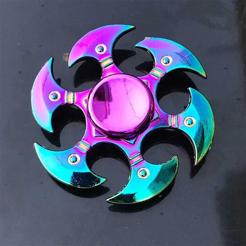 New Metal Rainbow Fidget Spinner Gradient Color R188 Mute Bearing EDC Hand Spinner Fingertip Gyro Anti-Anxiety Kids Adult Toys