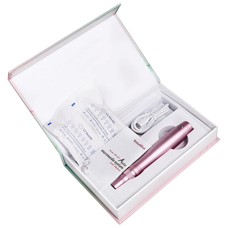 Professional Derma Pen Microneedle Pen With Needles Cartridges Skin Care Device Wireless Microneedling Machine Beauty Tool