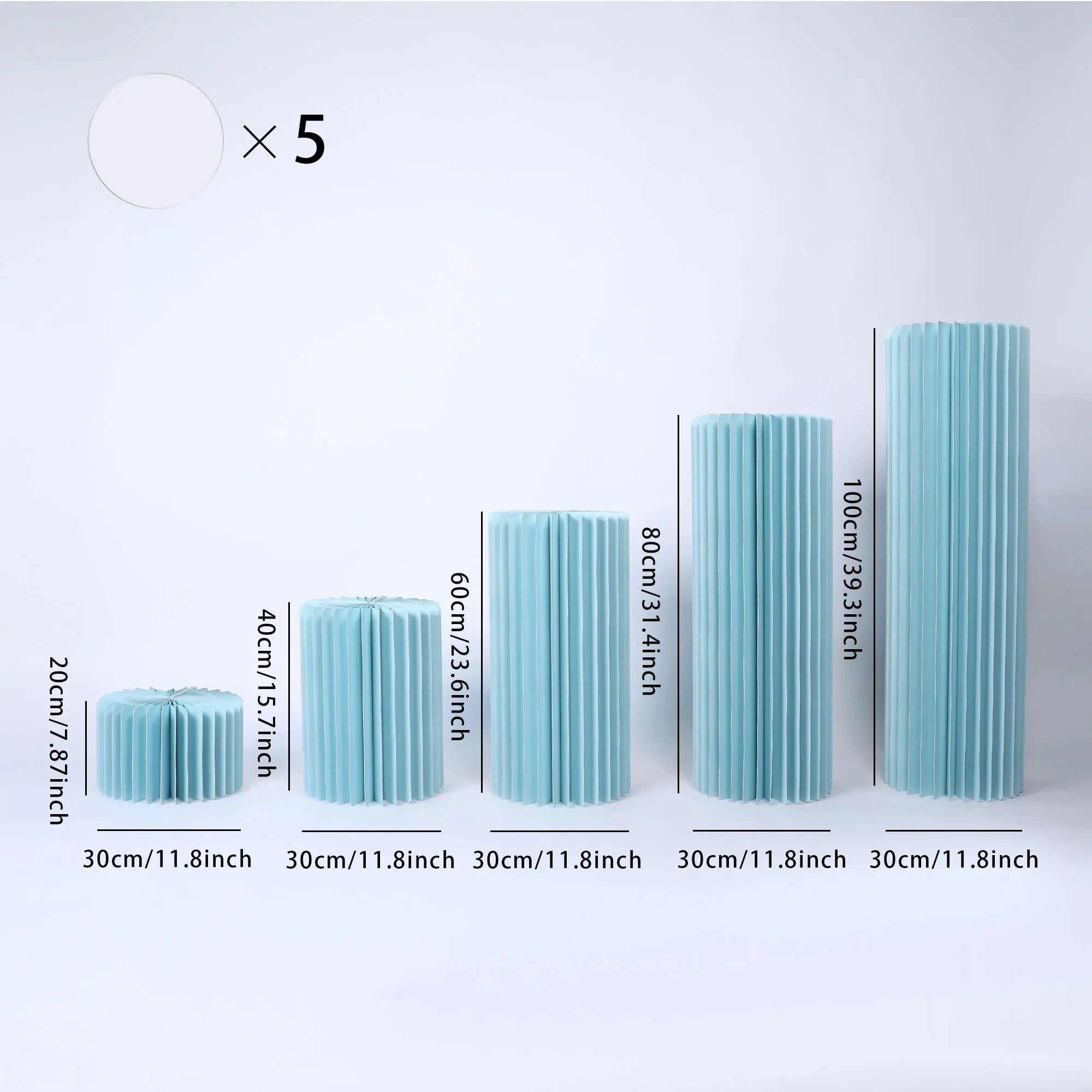 Buffet Risers Food Display Stand Round Table Cake Dessert Stand for Parties Foldable Paper Columns Display for Wedding Birthday