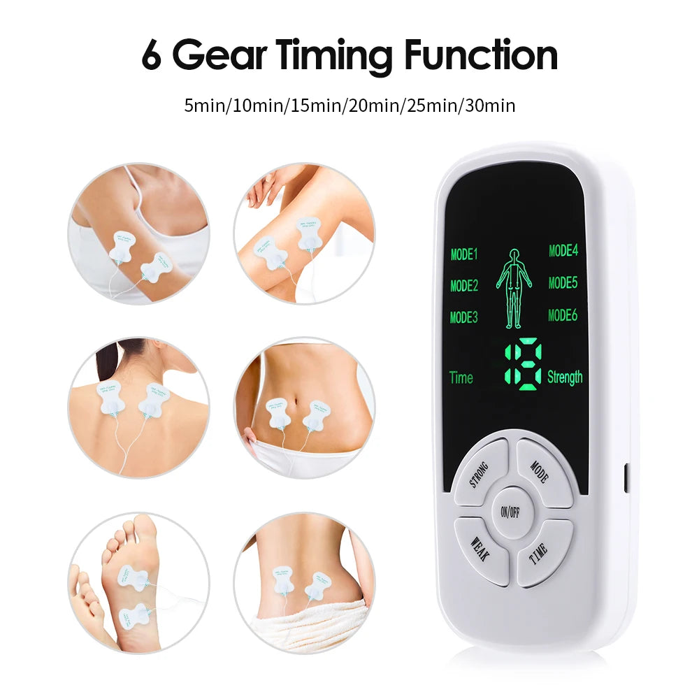 New Upgrade 36 Modes Tens Muscle Stimulator EMS Full Body Massaging Patches Back Waist Knee Digital Tool Muscle Relax Massager