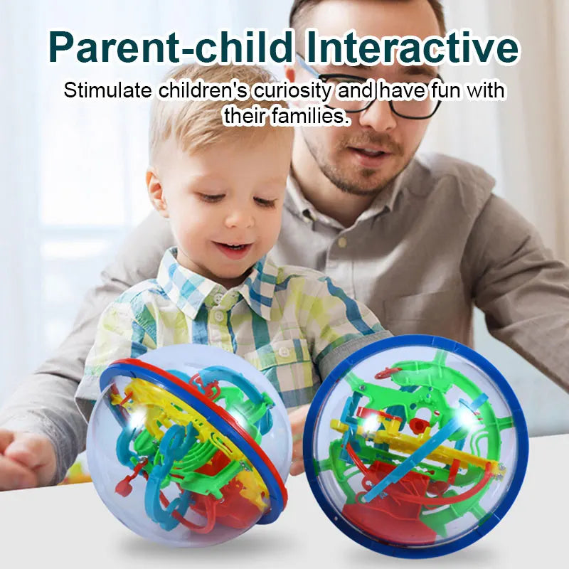 Maze Ball Mini 3D Magic Puzzle Intelligence  Idea Perplexus Maze Game Labyrinth IQ Gifts Display Stand for Kids and Adults