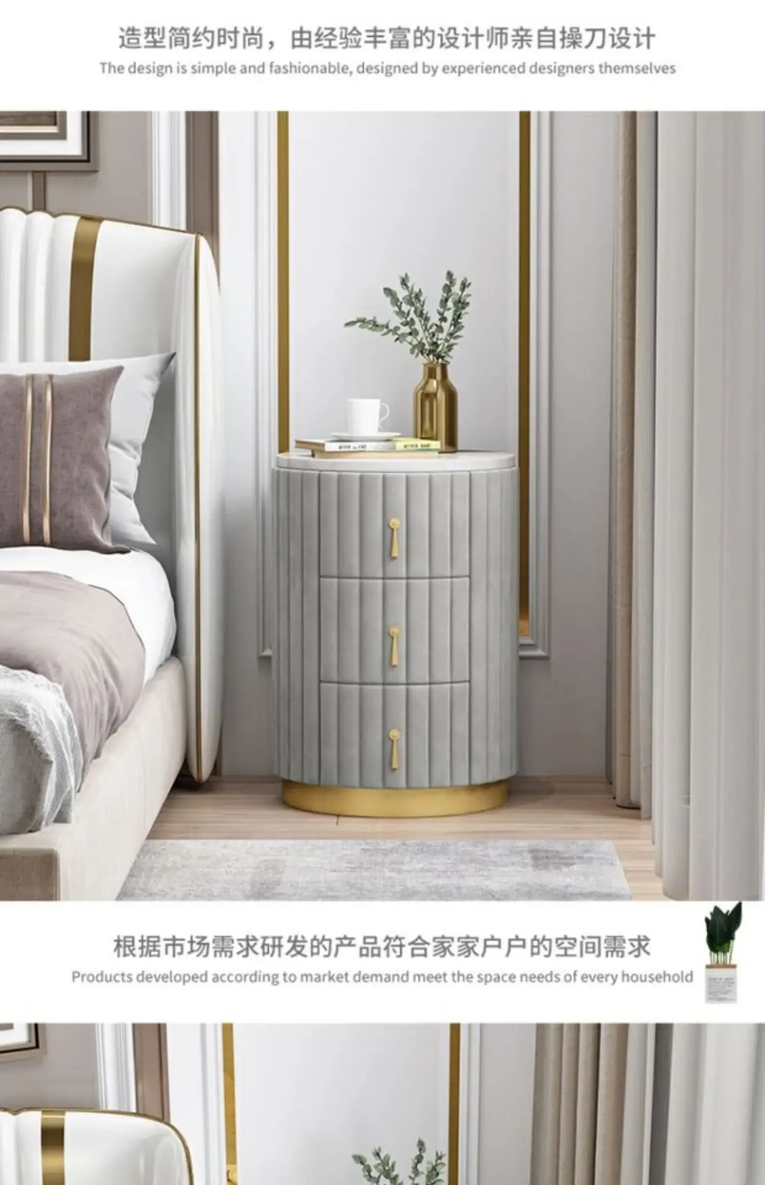 Mobile Side Bed Pink Nightstands Small Modern Modern Luxury Nightstands Space Saving Meuble De Rangement Storage Furnitures