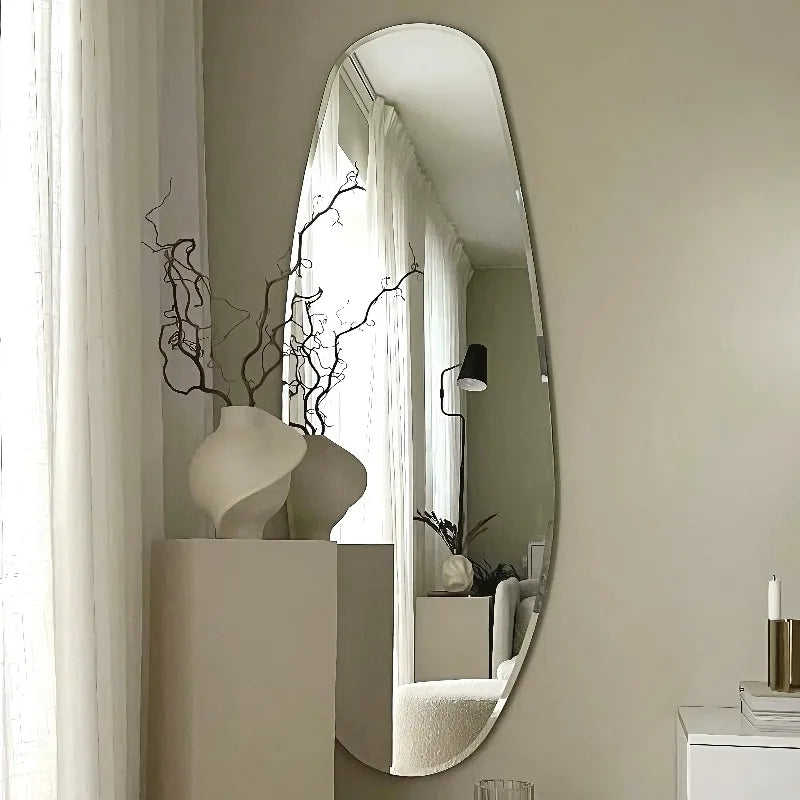 Long Mirror Vintage Floor Mirrors Accessories Store Entrance Hall Mirror for Handbag Paint for Table Decoration Items Live Miror